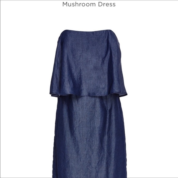 WHIT Strapless Chambray Mushroom Dress NWT $450 - Picture 9 of 11